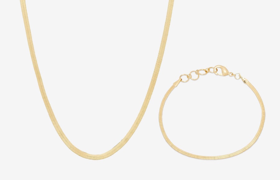 Oliver Cabell Mit Fischgrätenmuster In Gold