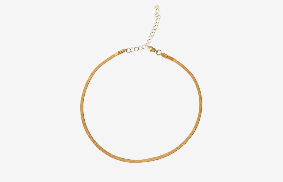 Oliver Cabell Herringbone Choker Gold