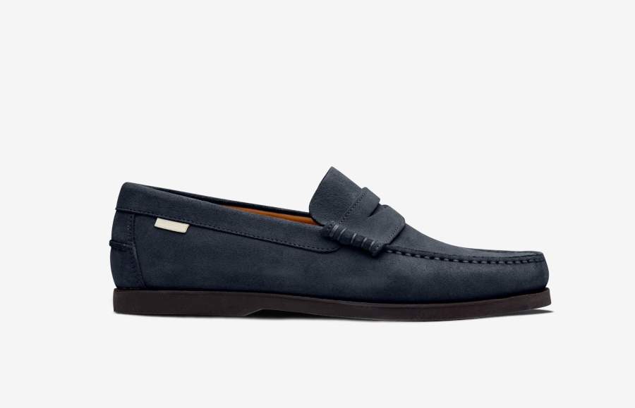 Oliver Cabell Penny Loafer Marineblaues Wildleder
