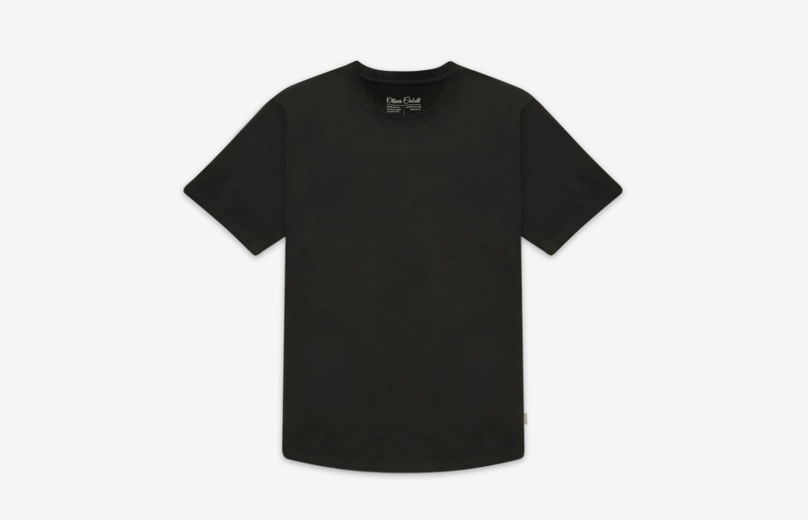 T-shirt Mit Abgerundetem Saum Schwarz Trendy Oliver Cabell